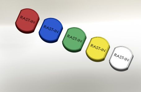 Abdeckung für Rahmen-Haltebolzen in verschiedenen Farben